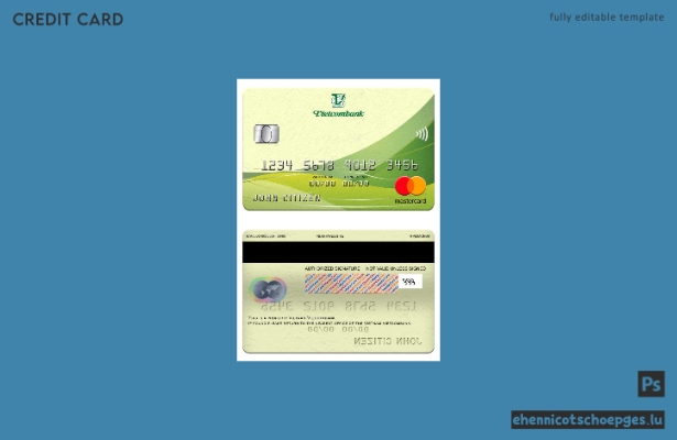 Beispielvorschau der Vietcombank Mastercard in Vietnam